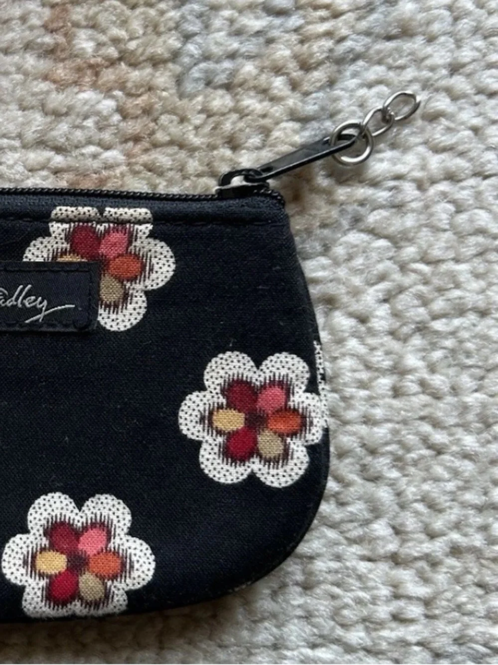 Vera Bradley Y2K Fairy Coin Purse ID Bag Floral Small Zip Keychain Boho Festival